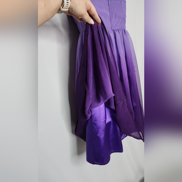 🔥Purple Ruched Spaghetti Strap Sundress - Picture 5 of 10